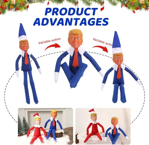 Elf on Tree Stump Christmas Ornament, Funny Holiday Tree Decoration