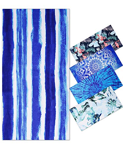 Oversized Terry Beach Towel 36x72 - Soft Extra Large Pool & Travel Blanket