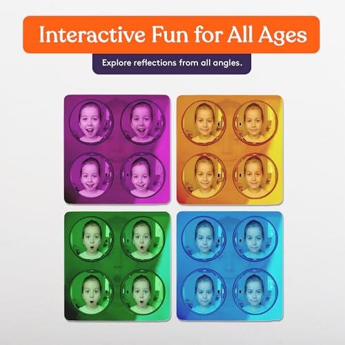 Sensory Bubble Wall Mirror Set - Shatterproof Acrylic Kids Room Decor