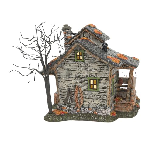 Sleepy Hollow Lit Halloween Village House, 6.5-Inch Hand-Painted Ceramic