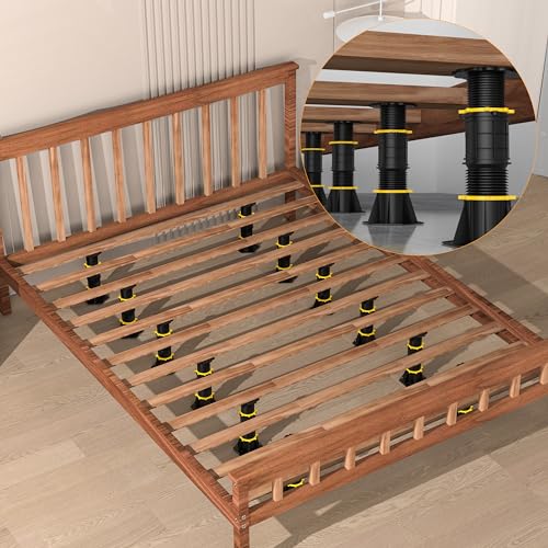 Adjustable Bed Frame Center Support Legs (8.5-13") - Set of 4 Heavy Duty
