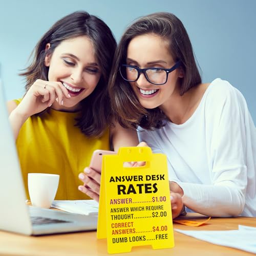 Funny Office Desk Sign - Humorous Coworker Gift for Bosses Day