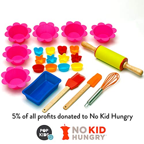 30-Piece Kids Real Baking Tools and Child-Sized Cookware Set