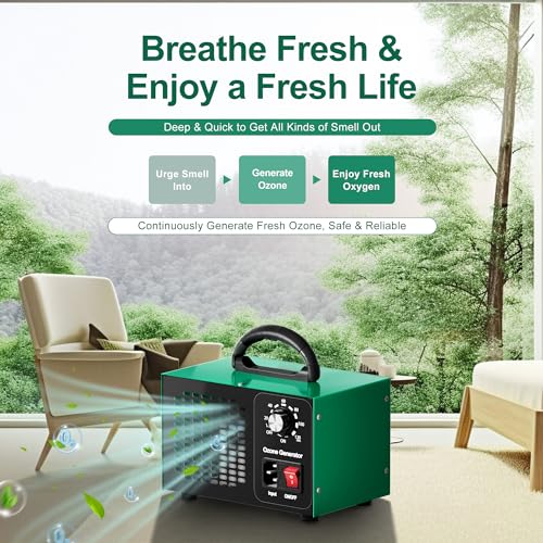 45,000mg/h Ozone Generator and Air Ionizer Odor Eliminator for Home and Car