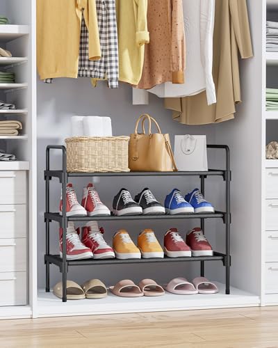 3-Tier Shoe Rack Organizer for Closet & Entryway - 27.6-Inch Space-Saving Shelf