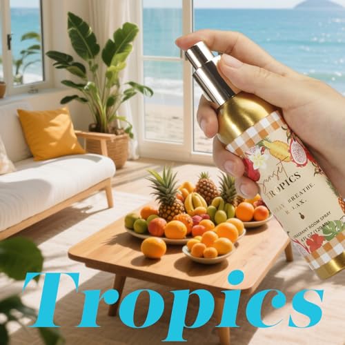 Room Spray Air Freshener 3-Pack, 4 fl oz Tropical Scents Odor Eliminator