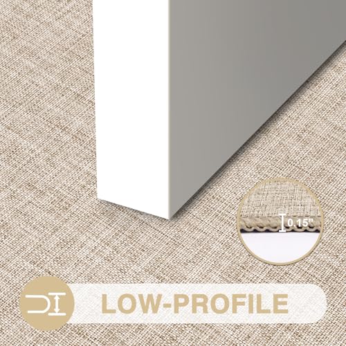Ultra-Thin Indoor Door Mat 17" x 29" - Non-Slip Khaki Dirt Trapper Rug