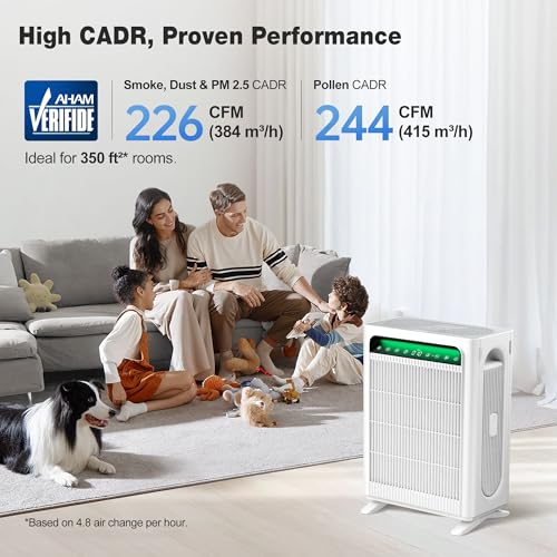 KNKA Air Purifier for Home Bedroom Large Room HEPA Air Cleaner APH4000