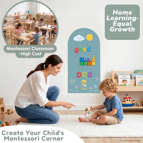 Magnetic Arch Wall Decal - Kids Peel-and-Stick Chalkboard Play Surface