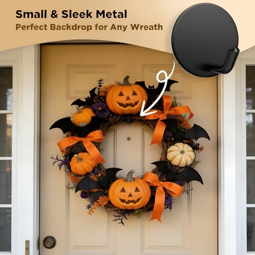 Heavy-Duty Adhesive Wreath Hangers for Front Door & Glass, 2-Pack