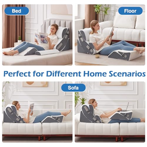 6-Piece Orthopedic Wedge Pillow Set for Post-Surgery Relief