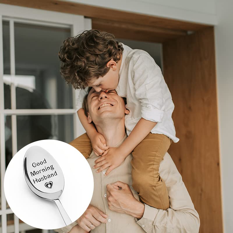 Personalized Husband Gifts I Love You Spoon - Romantic Kitchen Utensil for Men, Anniversary, Valentine's Day, Birthday Present