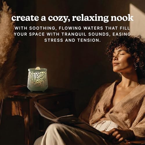 Tabletop Water Fountain with Accent Light & Quiet Pump - Zen Desktop Decor