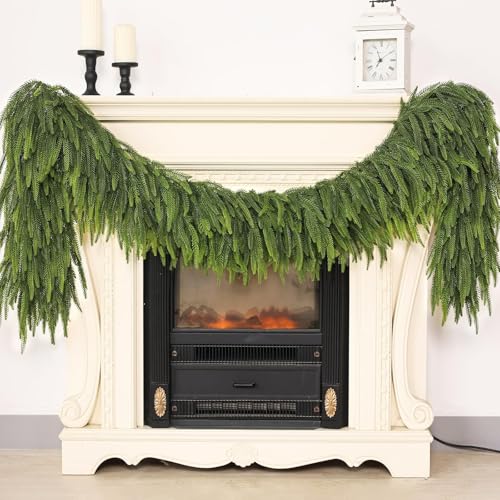 1Pcs 6ft Artificial Norfolk Pine Garland for Mantel - Fuller Realistic Home Decor