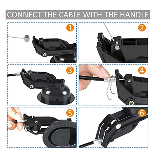 Recliner Handle and Cable Replacement Kit for Sofas & Couches - 2 Pack