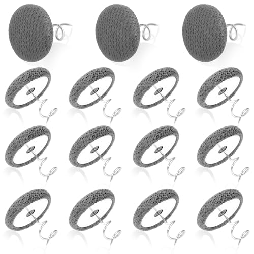 15 Grey Bed Skirt Twist Pins - Durable Fabric Fasteners for Upholstery