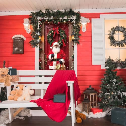 Santa Claus Christmas Door Cover - Holiday Banner for Indoor & Outdoor Decor