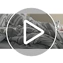 Queen Comforter Set 7 Pieces - Blue Striped Bedding for All Seasons