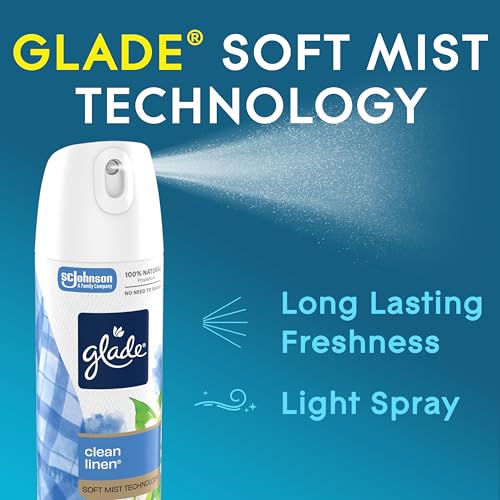 Clean Linen Air Freshener Room Spray - Odor Fighting (7.3 oz, 6-Pack)