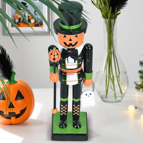 Halloween Wooden Nutcracker Figurine, 25cm Tabletop & Mantel Decor