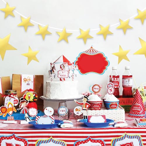 24PCS Gold Star Cutouts, 6-Inch Double-Sided Cardstock Paper Stars
