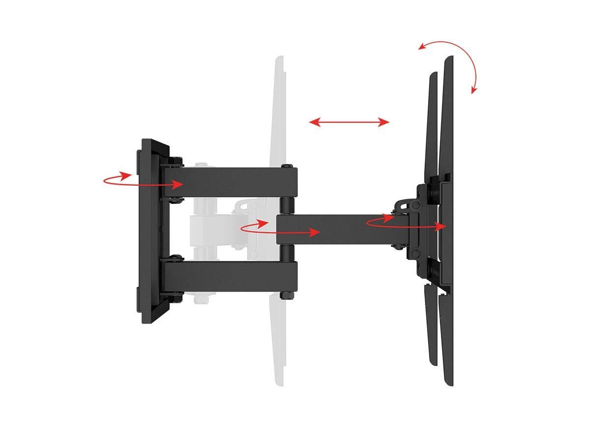 Monoprice Full-Motion Articulating TV Wall Mount Bracket - TVs Up to 70in, Up to 99lbs, VESA 600x400 - Titan Series
