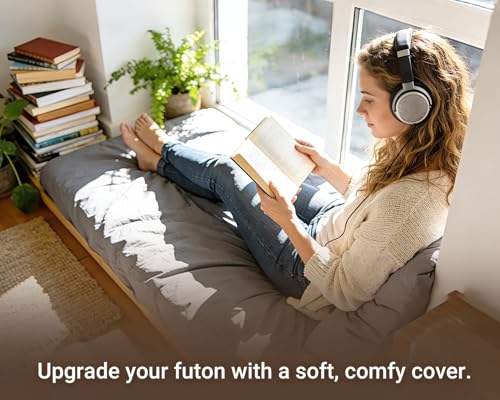 100% Cotton Futon Mattress Cover with Zipper for 4" Mattresses