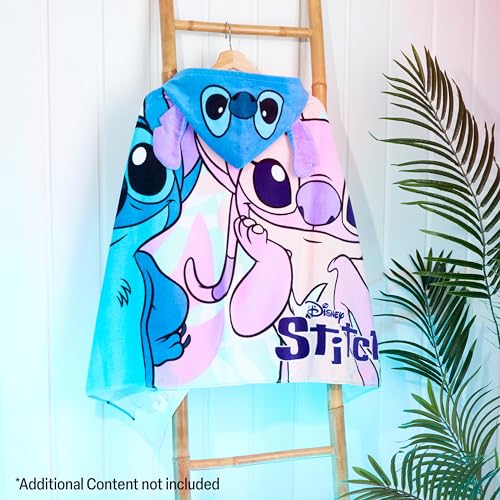 Disney Stitch Hooded Bath Towel for Kids & Teens Blue/Multi Stitch 6-14 Years
