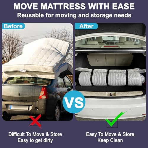 Twin/Twin XL Vacuum Mattress Packing Bag with Straps