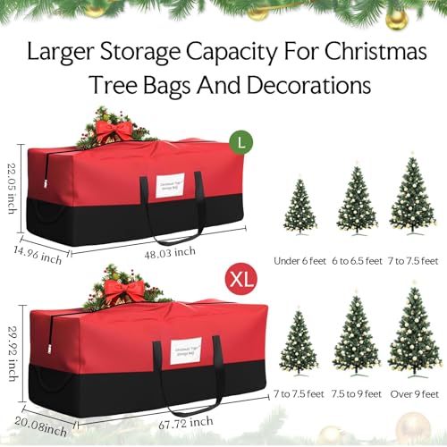 Extra Large Christmas Tree Storage Bag 10 Ft 600D Oxford Waterproof