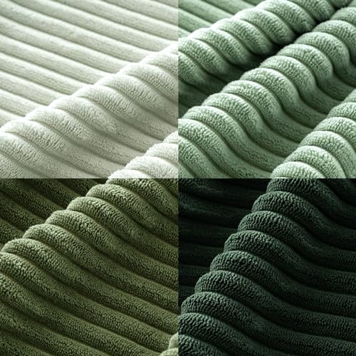 MIULEE Soft Corduroy Decorative Throw Pillow Covers - 18x18 Set of 4