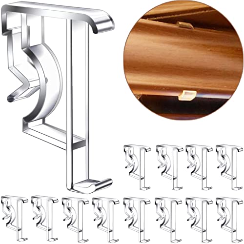2-Inch Clear Valance Clips for Wood and Faux Wood Blinds - 12 Pack