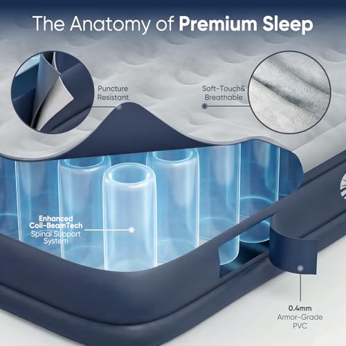 Full Air Mattress with Built-In Pump - 16 Raised Inflatable Guest Bed