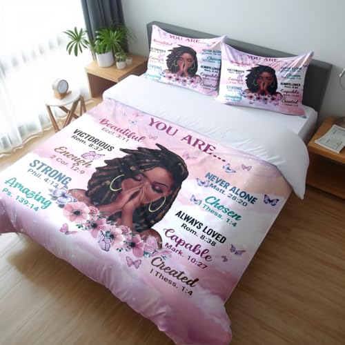 Twin Size Comforter Set with Inspirational Quotes & Design