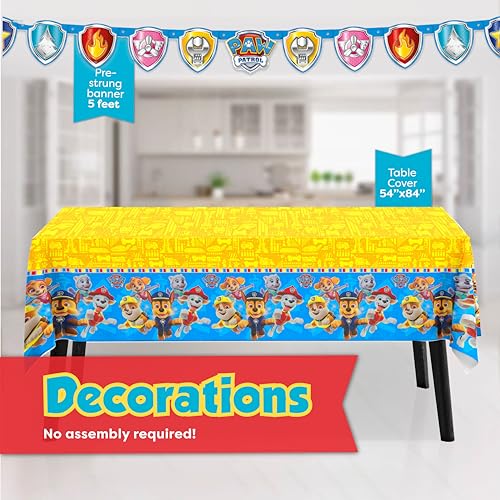 Kids Birthday Party Supplies Kit - 16 Piece Set with Plates, Masks & Decor