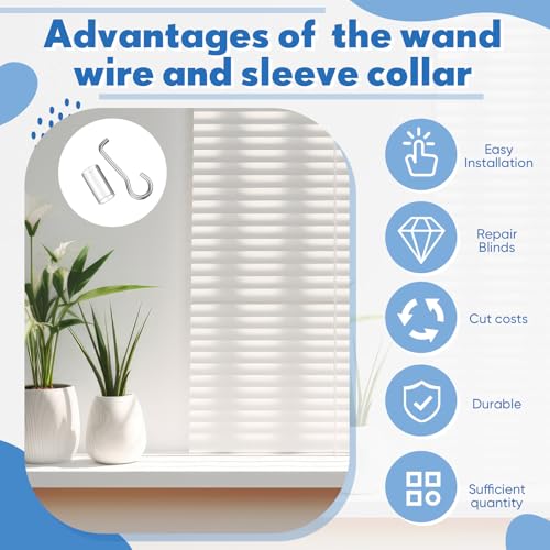 6 Set Mini Blind Wand Replacement Parts for 1 Inch Square Headrail