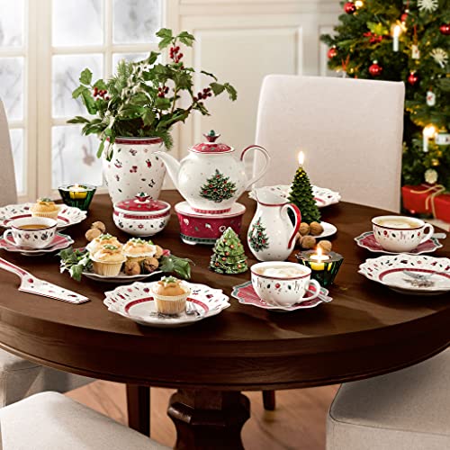 Villeroy & Boch Toy's Delight Christmas Coffee Cup Saucer White/Colorful, 7.5in