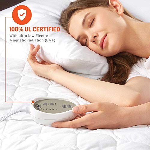 Heated Mattress Pad Twin Size with 5 Heat Settings & Auto Shut Off