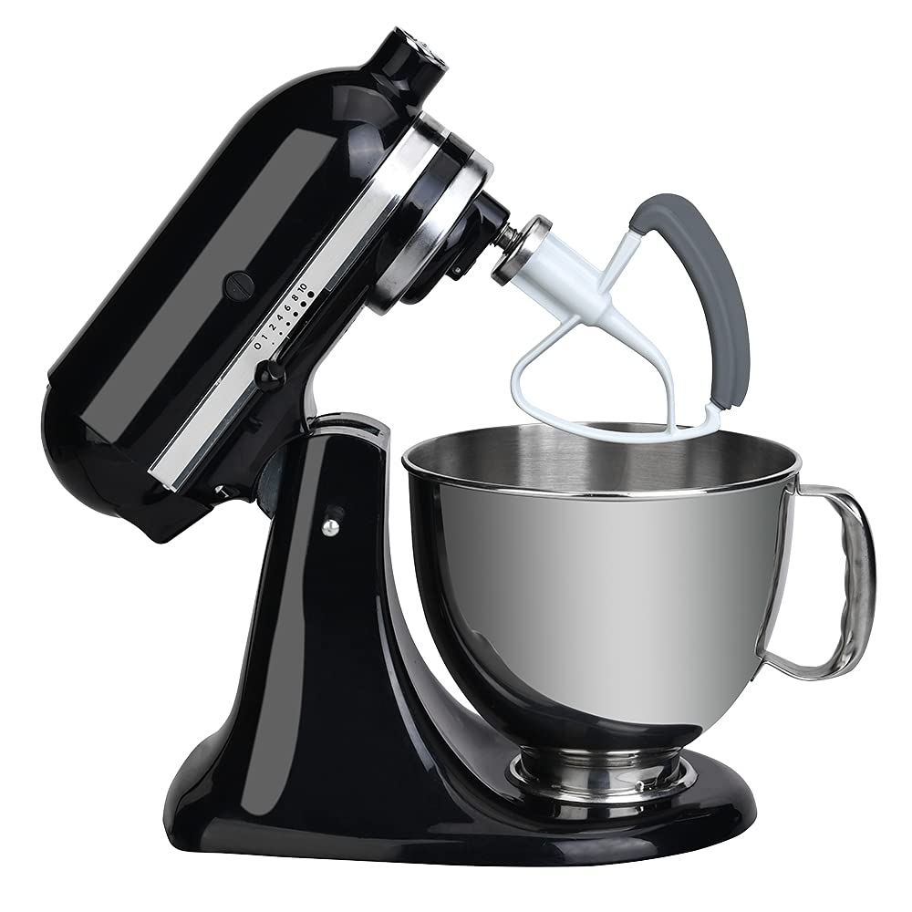 Flex Edge Beater for KitchenAid 4.5-5 QT Tilt-Head Stand Mixer Attachments, Mixer Paddle with Flexible Silicone Edges Bowl Scraper