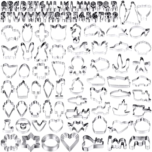 Yinder 108-Piece Stainless Steel Cookie Cutter Set - Assorted Shapes for Baking & Crafts