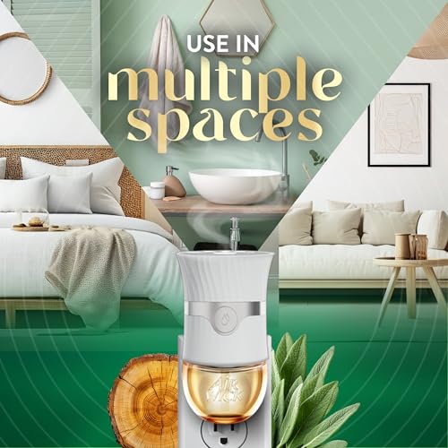 Plug-In Scented Oil Air Freshener Refills - White Sage & Mahogany (4 Pack)