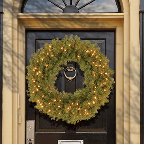 30-Inch Pre-Lit Norwood Fir Artificial Christmas Wreath - Indoor/Outdoor Holiday Decor