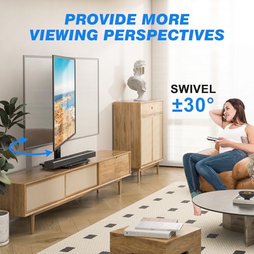 Universal Swivel TV Stand for 27-60 Inch TVs - Height Adjustable Base