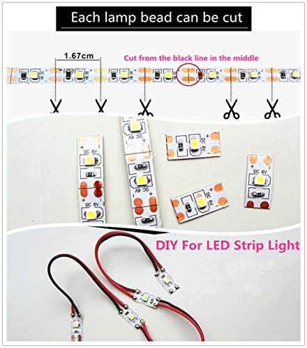 1.6ft LED Strip Light, Battery Powered Fairy Lights for DIY Decor