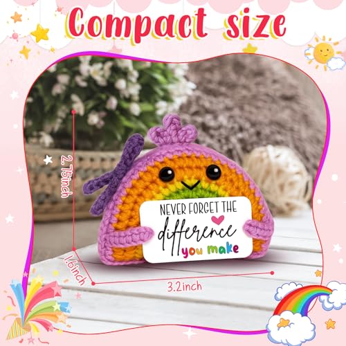 Handmade Crochet Rainbow Thank You Gift for Teachers and Coworkers
