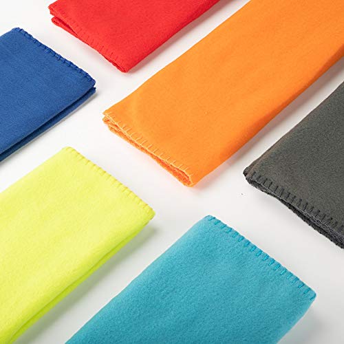 Assorted 6-Pack Cozy Fleece Throw Blankets 50x60 Inches - Soft Lightweight Pet-Friendly for Bed Sofa Camping