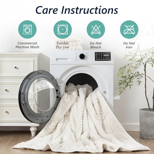Weighted Blanket for Adults, 60x80 Inches, 15lbs - Soft Warm Sherpa Fleece
