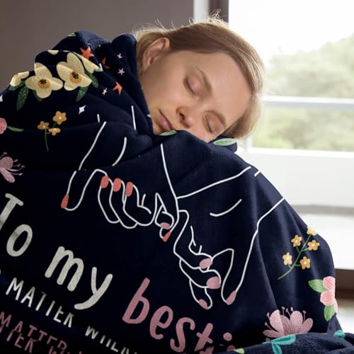 GiltGlimmer Blue Best Friend Birthday Gift Blanket 60x50 inches