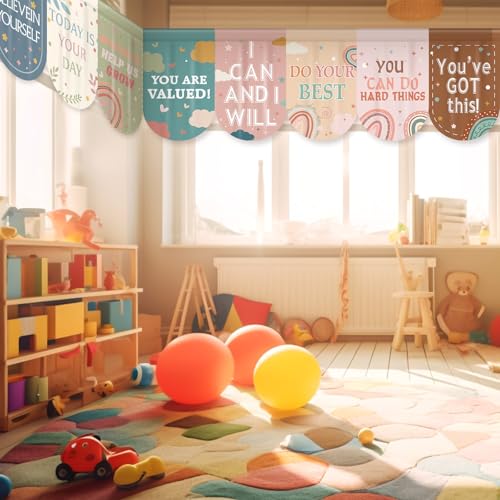 8-Piece Boho Rainbow Classroom Curtain Set, 36x24 Velvet Window Panels