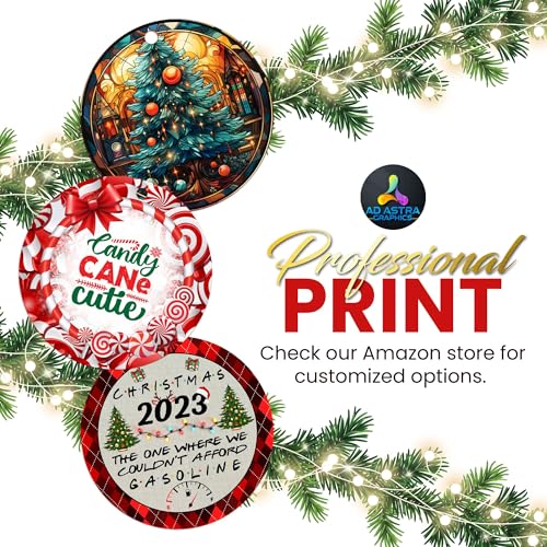Let It Snow Christmas Ornament 3-inch PVC Decor - Funny Holiday Tree Decoration